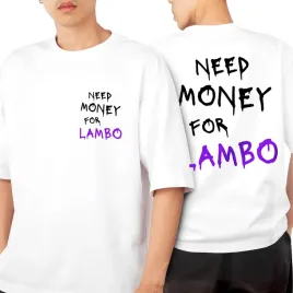 koszulka-meska-bialy-t-shirt-oversize-streetwear-need-money-for-lambo-wzory
