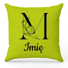 poduszka-twoje-imie-monogram-litera-m-zielony-na-prezent-wzory