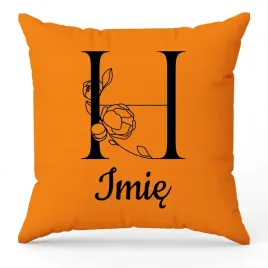 poduszka-twoje-imie-monogram-litera-h-pomaranczowy-na-prezent-wzory