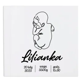 album-bialy-czarne-strony-dla-dziecka-metryczka-wz