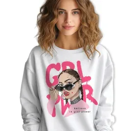 bluza-ciepla-damska-biala-s-klasyczna-believe-in-girl-power-grl-pwr-wzory
