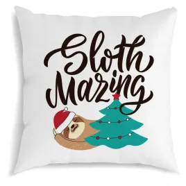 biala-poduszka-40x40cm-prezent-swieta-mikolaj-sloth-mazing-leniwiec-wzory
