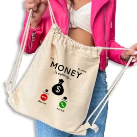 worek-plecak-bezowy-do-szkoly-na-buty-money-is-calling-mix-wzorow