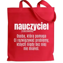 eko-torba-czerwona-shopper-nauczyciel-rzeczownik-dla-nauczyciela-wzory