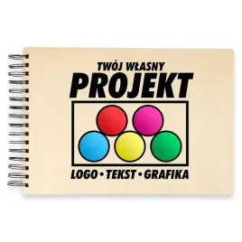 album-drewniany-boho-personalizowany-grafika-logo