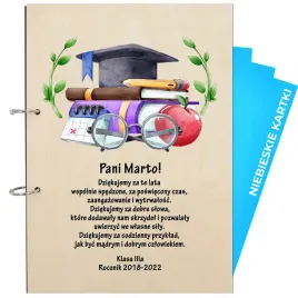 album-personalizowany-styl-boho-prezent-dla-nauczyciela-15-niebieskich-kart