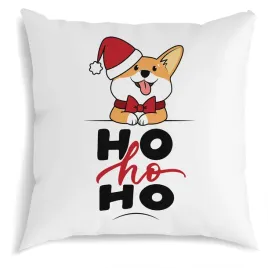 biala-poduszka-40x40cm-prezent-pod-choinke-swieta-mikolaj-corgi-ho-ho-ho-wz