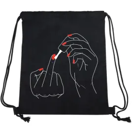 worek-plecak-czarny-do-szkoly-na-buty-fuck-off-red-nails-wiele-wzorow