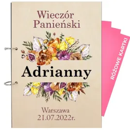 album-styl-boho-prezent-wieczor-panienski-15-rozowych-kart-twoje-imie-wzory