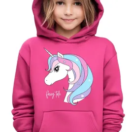 bluza-dziecieca-z-kapturem-128-cm-malinowa-jedorozec-bajkowe-wiele-wzorow