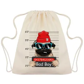 worko-plecak-bezowy-do-szkoly-trening-basen-bad-boy-bulldog-smieszny-wzory