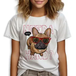 koszulka-t-shirt-biala-dziecieca-rozmiar-146-piesek-bulldog-wiele-wzorow
