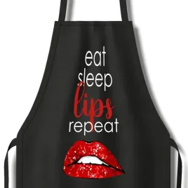 fartuch-fartuszek-czarny-kosmetyczki-prezent-east-sleep-lips-repeat-wzory