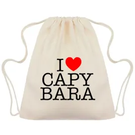 worek-plecak-bezowy-na-basen-trening-dla-dziecka-i-love-kapibara-wzory