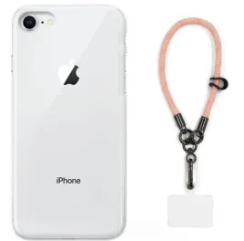etui-do-iphone-se2-bezbarwna-obudowa-ochronny-lososiowa-smyczka-ozdobna