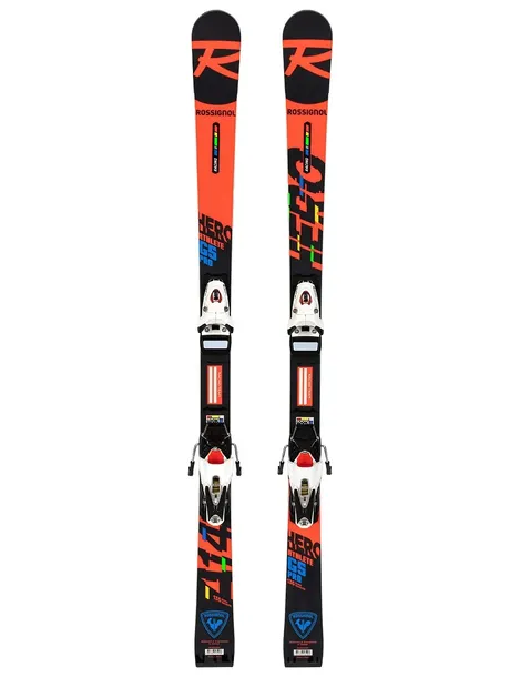 Narty gigantowe sportowe dziecięce ROSSIGNOL ATHLETE GS + LOOK SPX 10 135