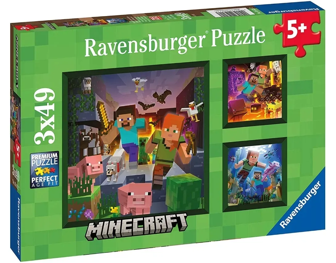 puzzle-dla-dzieci-3x49-minecraft-stan-nowy