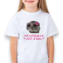 koszulka-dziecieca-t-shirt-bialy-chomiczek-litterally-just-a-girl-wzory-158