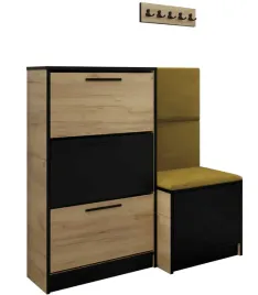 zestaw-kubi-szafka-na-buty-i-siedzisko-craft-zloty-czarny-tkanina-zolta