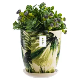 doniczka-ceramika-okragla-o23-cm-h-255-cm-kremowa-zielone-liscie