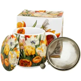 kubek-barylka-z-zaparzaczem-tulipany-430-ml-porcelana-zestaw-prezentowy