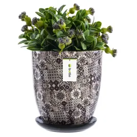 doniczka-ceramika-okragla-o23-cm-h-255-cm-brazowa-mozaika-podstawka