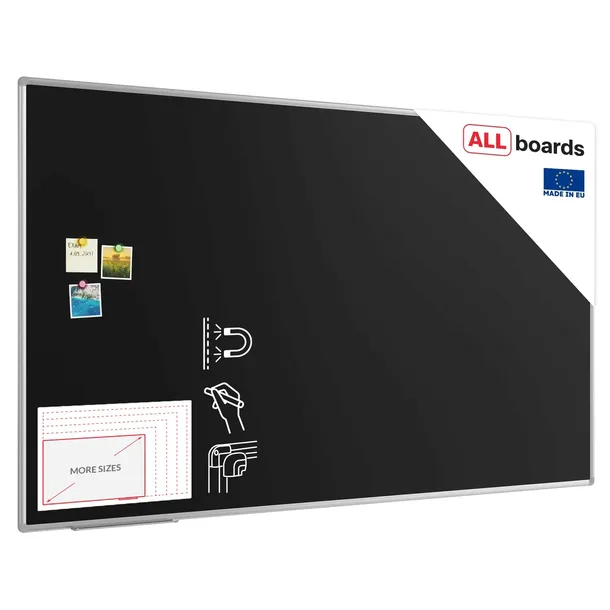 Tablica magnetyczna kredowa czarna 200x120cm rama aluminiowa + gratisy