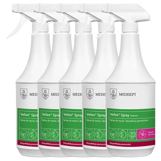 VELOX SPRAY 1L TEA TONIC DEZYNFEKCJA POWIERZCHNI ZESTAW 5 SZT