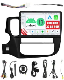 radio-2din-nawigacja-android-mitsubishi-outlander-iii-3-gb-carplay-dsp-lte