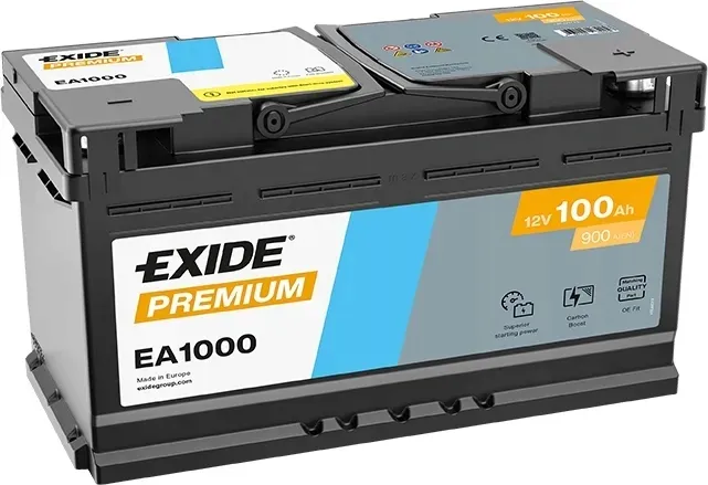 Akumulator Exide Premium EA1000 12V 100Ah 900A Carbon Boost świeży 2026 rok