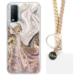 etui-do-vivo-y33s-sznurek-rose-gold-marble-madness-wzory