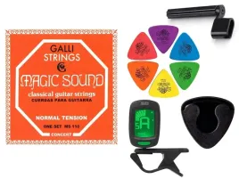struny-gitara-klasyczna-korbka-tuner-6-kostek-pojemnik-zestaw