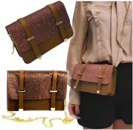 brazowa-torebka-kopertowka-z-brokatem-na-lancuszku-wizytowa-listonoszka