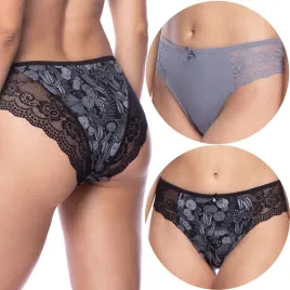 figi-damskie-bikini-2-pary-majtki-bawelniane-koronka-lama-1574bi-xl
