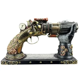 figurka-pistolet-rewolwer-na-stojaku-steampunk-veronese-wu76919ya-prezent