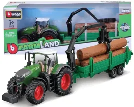 traktor-metalowy-fendt-1050-vario-z-przyczepa-z-drewnem-naped-model-bburago