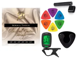 struny-gitara-klasyczna-korbka-tuner-6-kostek-pojemnik-zestaw