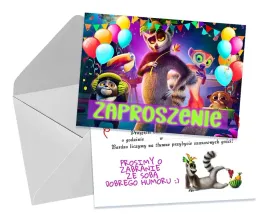 zaproszenie-na-urodziny-krol-julian-moris-pingwiny-zaproszenia-koperta
