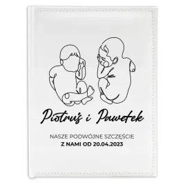 album-prezent-na-chrzest-dla-blizniakow-imie-wzory