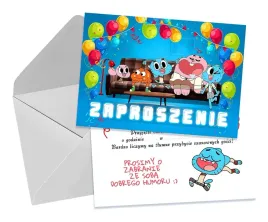 zaproszenia-dla-dzieci-urodzinowe-niesamowity-swiat-gumballa-koperta