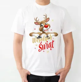 koszulka-t-shirt-swiateczna-wesolych-swiat-renifer-rudolf-mikolaj-mikolaja
