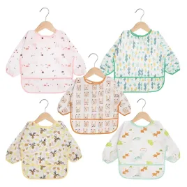 5szt-sliniaczki-dla-dzieci-z-rekawami-miekkie-chlonne-sliniaki-sliniak