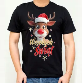 koszulka-t-shirt-swiateczna-wesolych-swiat-renifer-rudolf-mikolaj-mikolaja