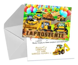 zaproszenia-dla-dzieci-urodzinowe-koparka-walec-wywrotka-koperta