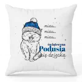 poduszka-biala-ozdobna-40x40cm-kotek-w-czapce-imie-prezent-dla-dziecka-wz