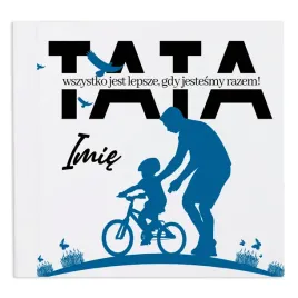 album-niebieski-prezent-dzien-ojca-tata-gdy-jestesmy-razem-twoje-imie-wzory