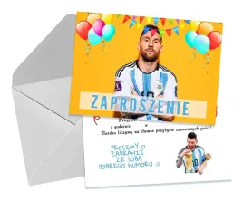 zaproszenia-dla-dzieci-lionel-messi-pilkarz-pilka-nozna-koperta