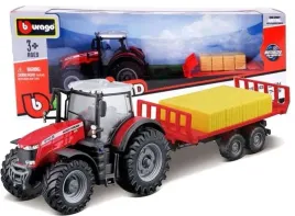 traktor-metalowy-massey-ferguson-z-przyczepa-i-sloma-naped-model-bburago