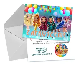 zaproszenia-dla-dzieci-dzieciece-urodzinowe-rainbow-high-lalka-koperta