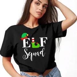 koszulka-czarna-damska-t-shirt-elf-squad-prezent-swiateczne-wzory-rozmiar-l